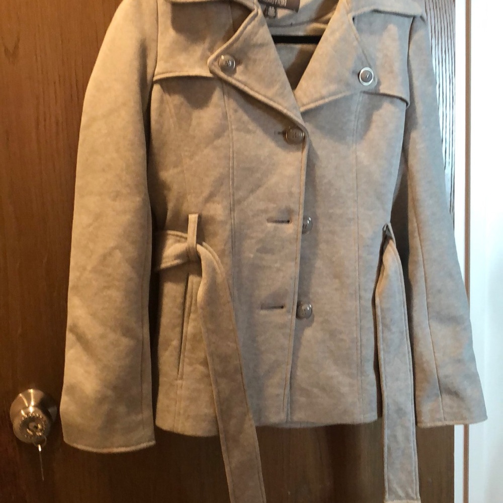grey pea coat